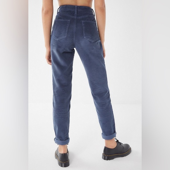 BDG Corduroy high waisted straight leg pant in dark blue - Picture 2 of 3